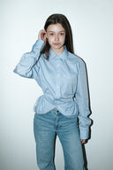 Voile reworked blouse - S