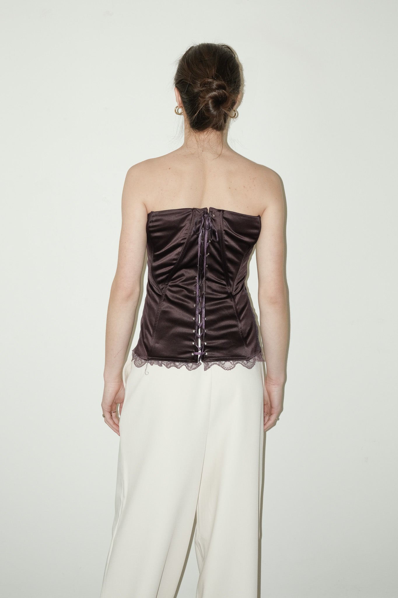 Terry satijnen corset - S