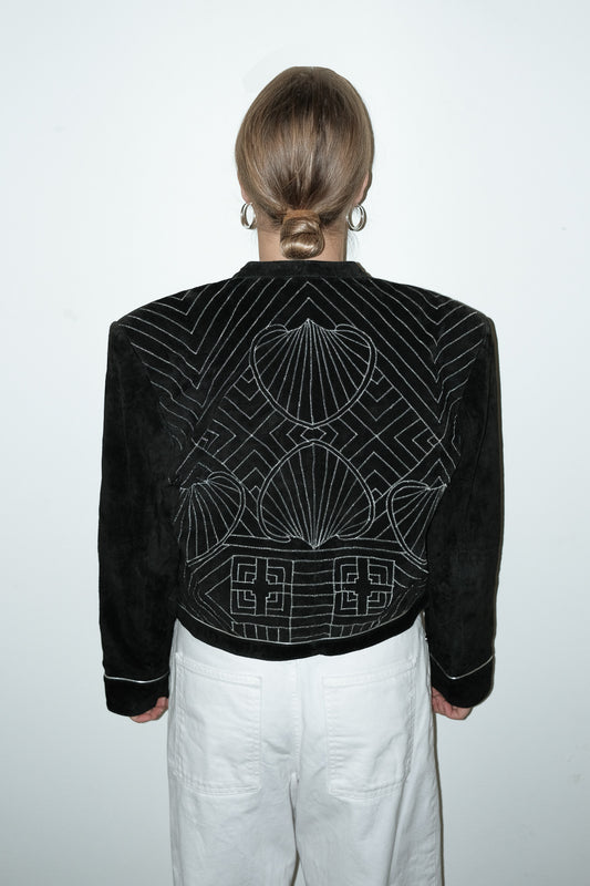 Morgan suede jasje - S