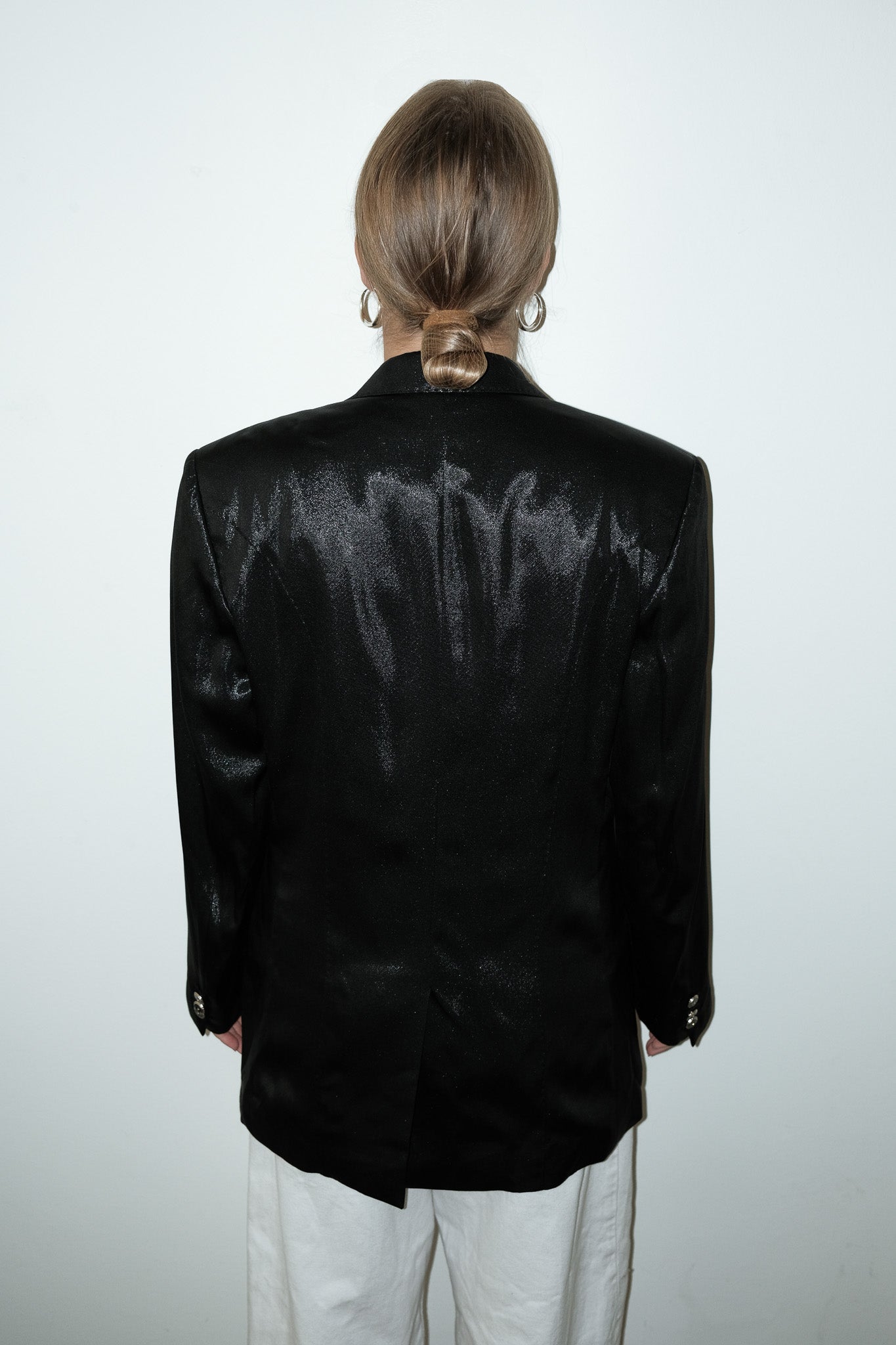 Lee zijde+lurex blazer - M