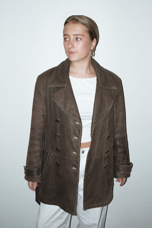 Nomi 100% leer jas - L