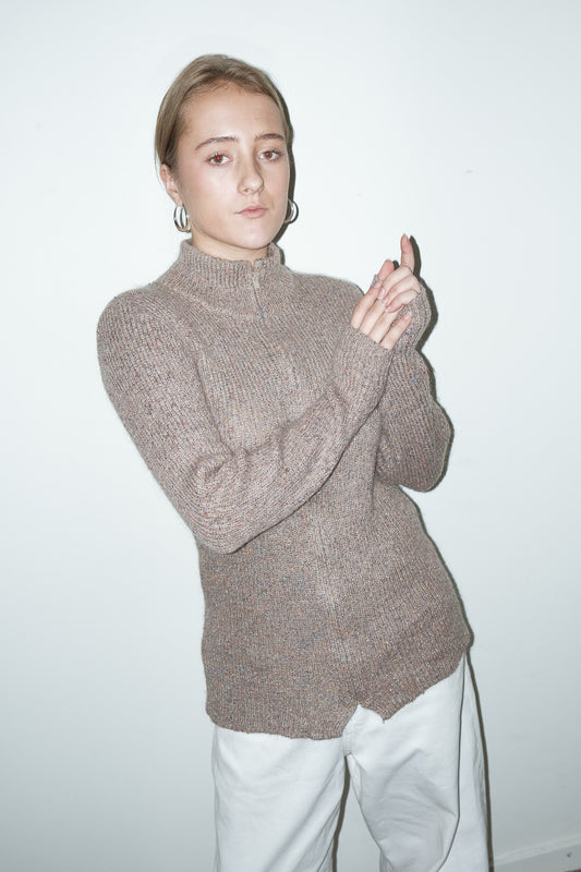 Loise zip-up vest - L