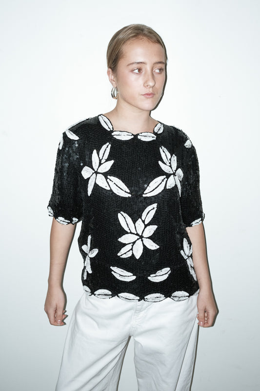 Rather pailletten top - M