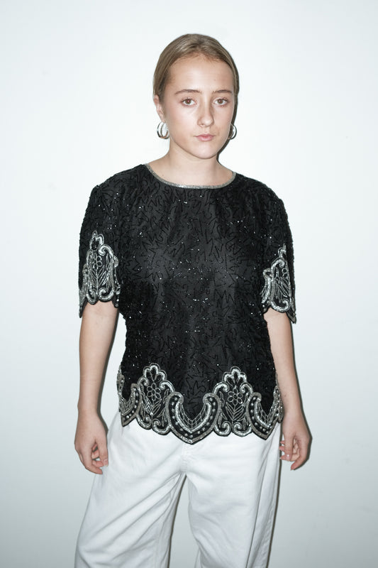 Wende pailletten top - S