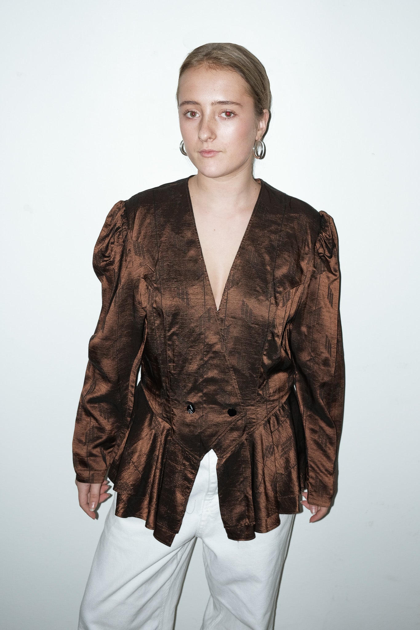 Moon metallic blouse - M