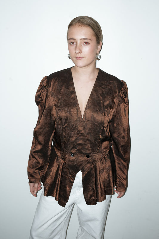 Moon metallic blouse - M