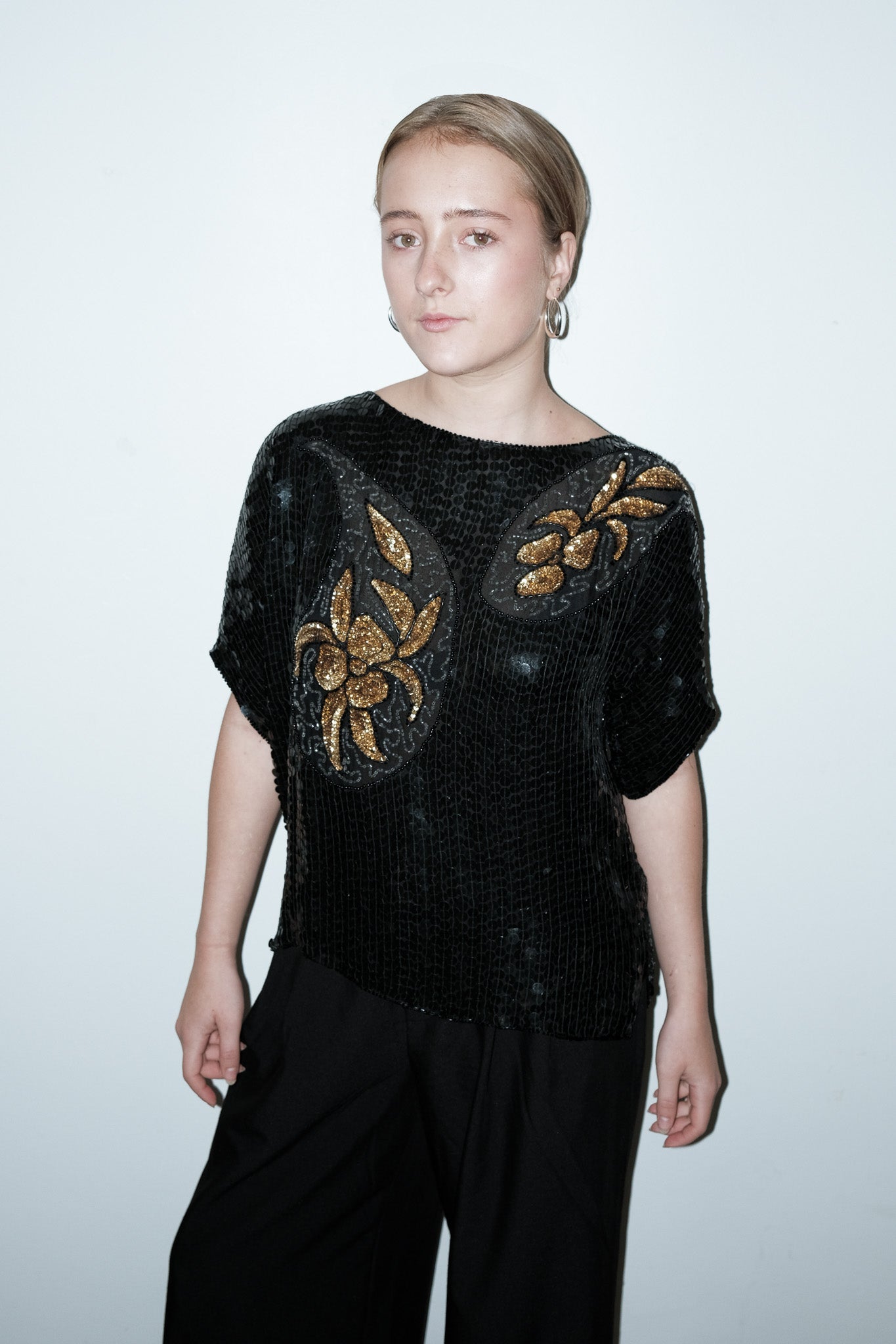 Ilara pailetten top - M