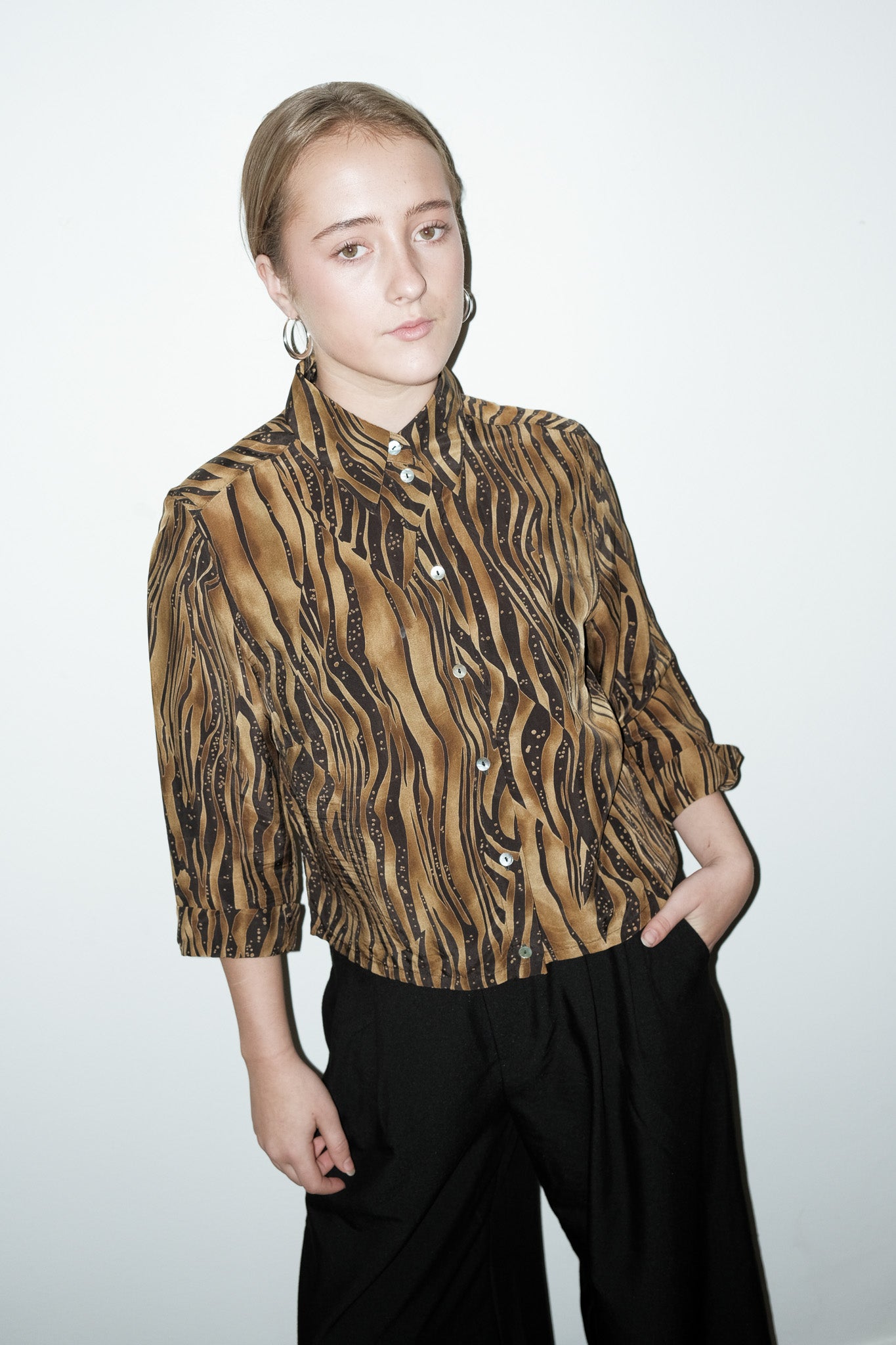 Celeste cupro blouse - M