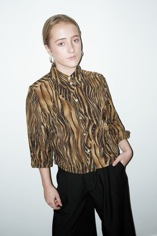 Celeste cupro blouse - M