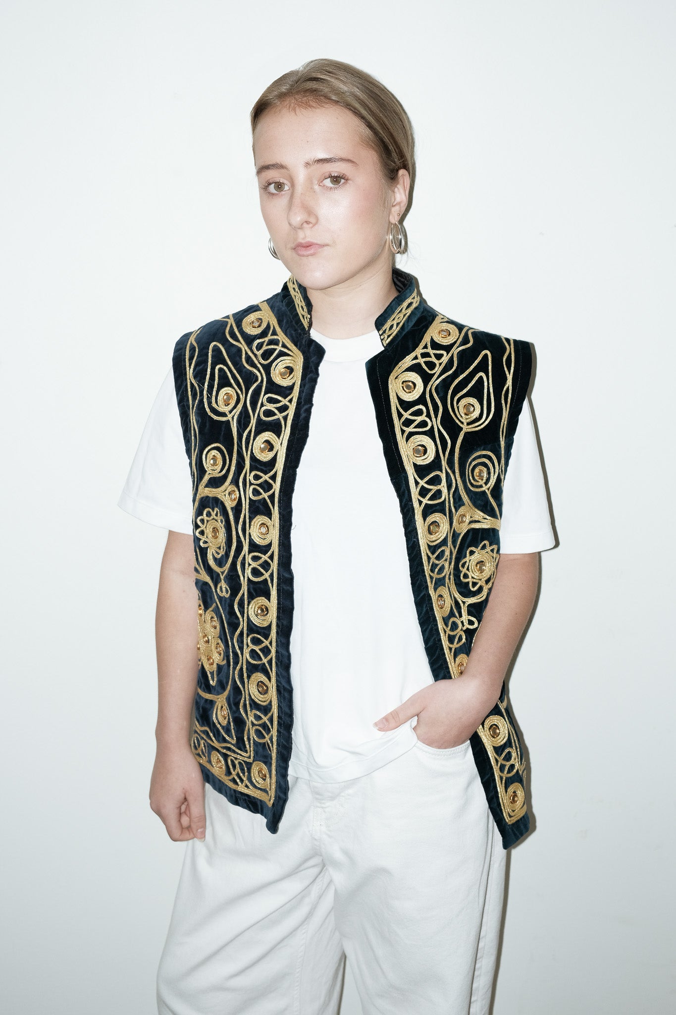 Mael velvet gilet - L