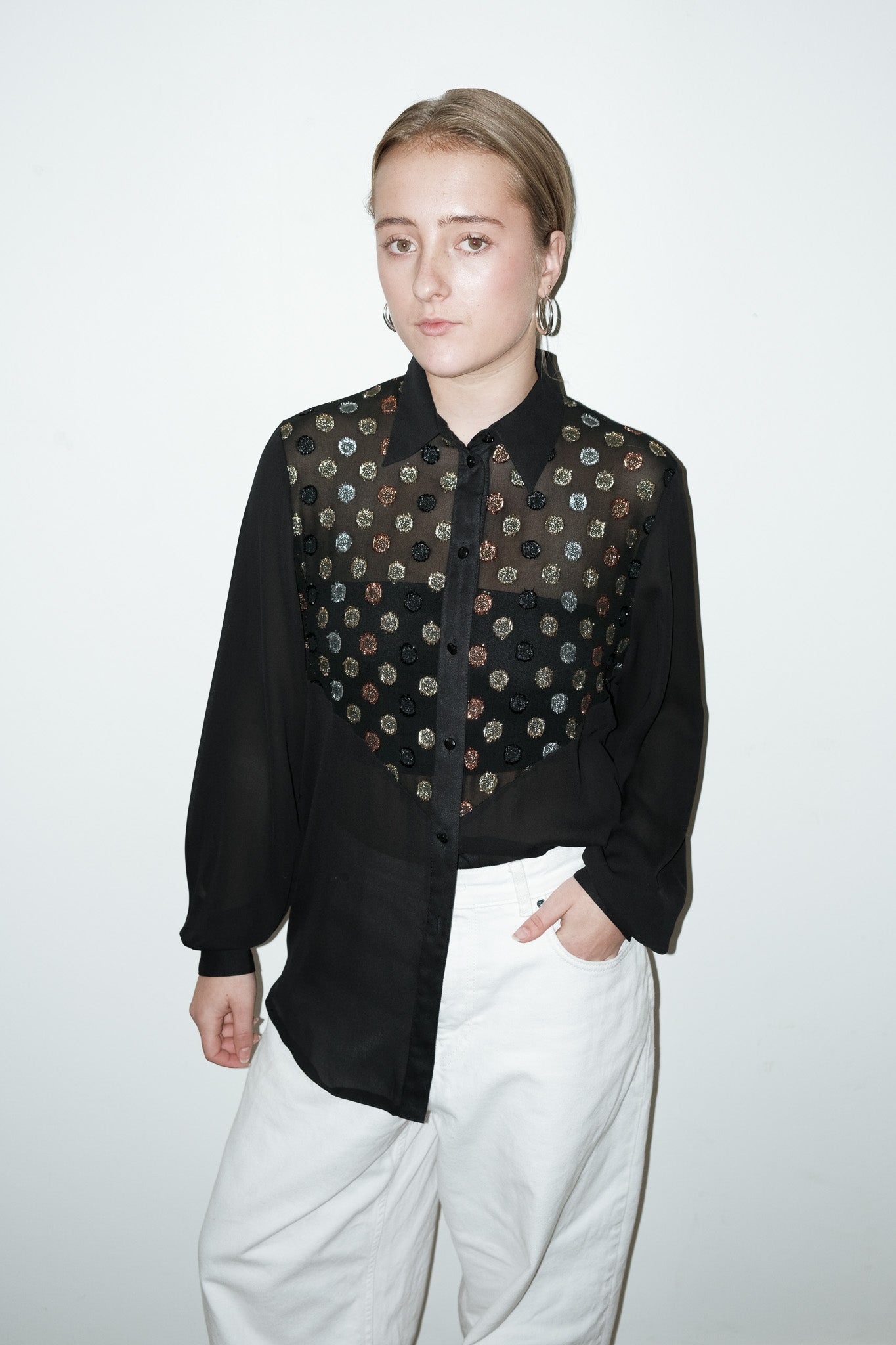 Honore mesh blouse - M