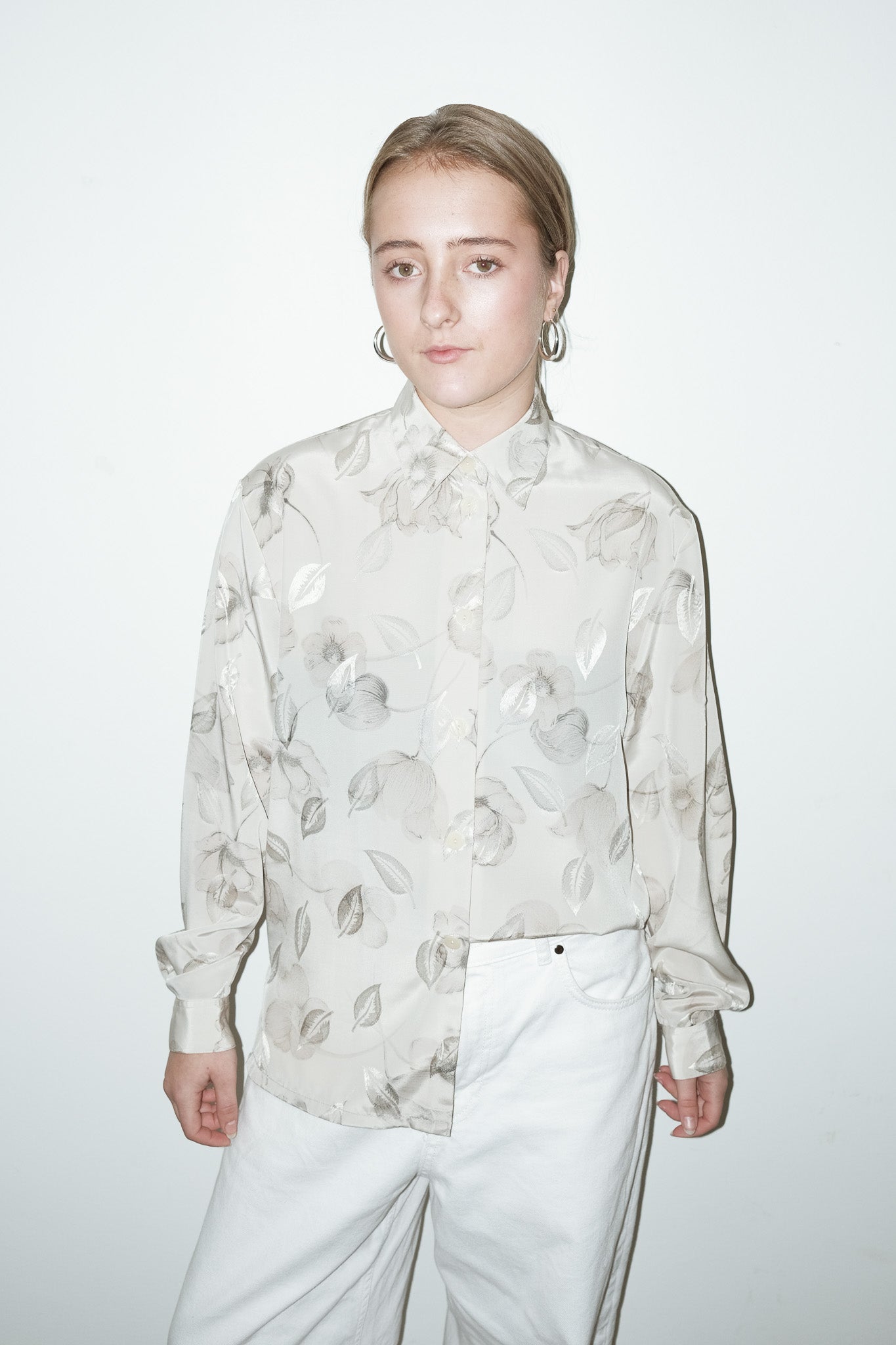 Noud satijnen blouse - M
