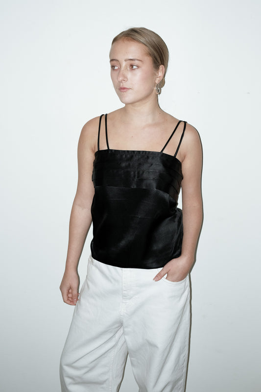 Jetta satijnen top - S