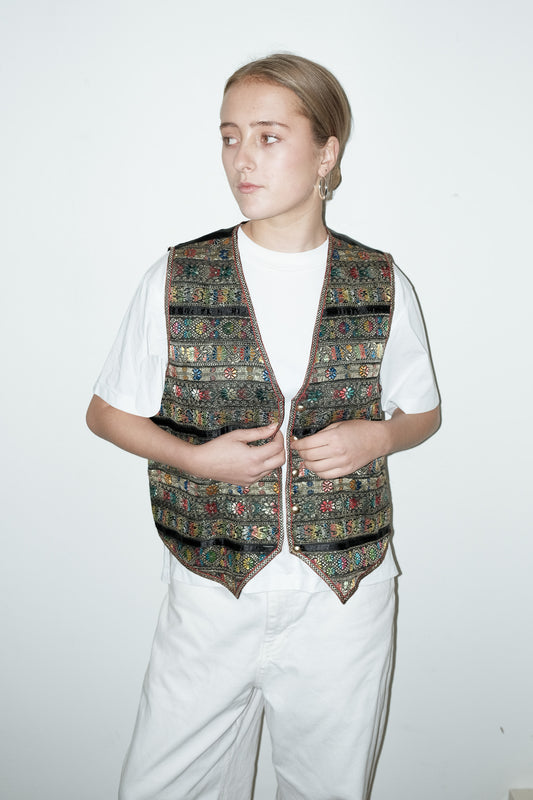 Seren jacquard gilet - M