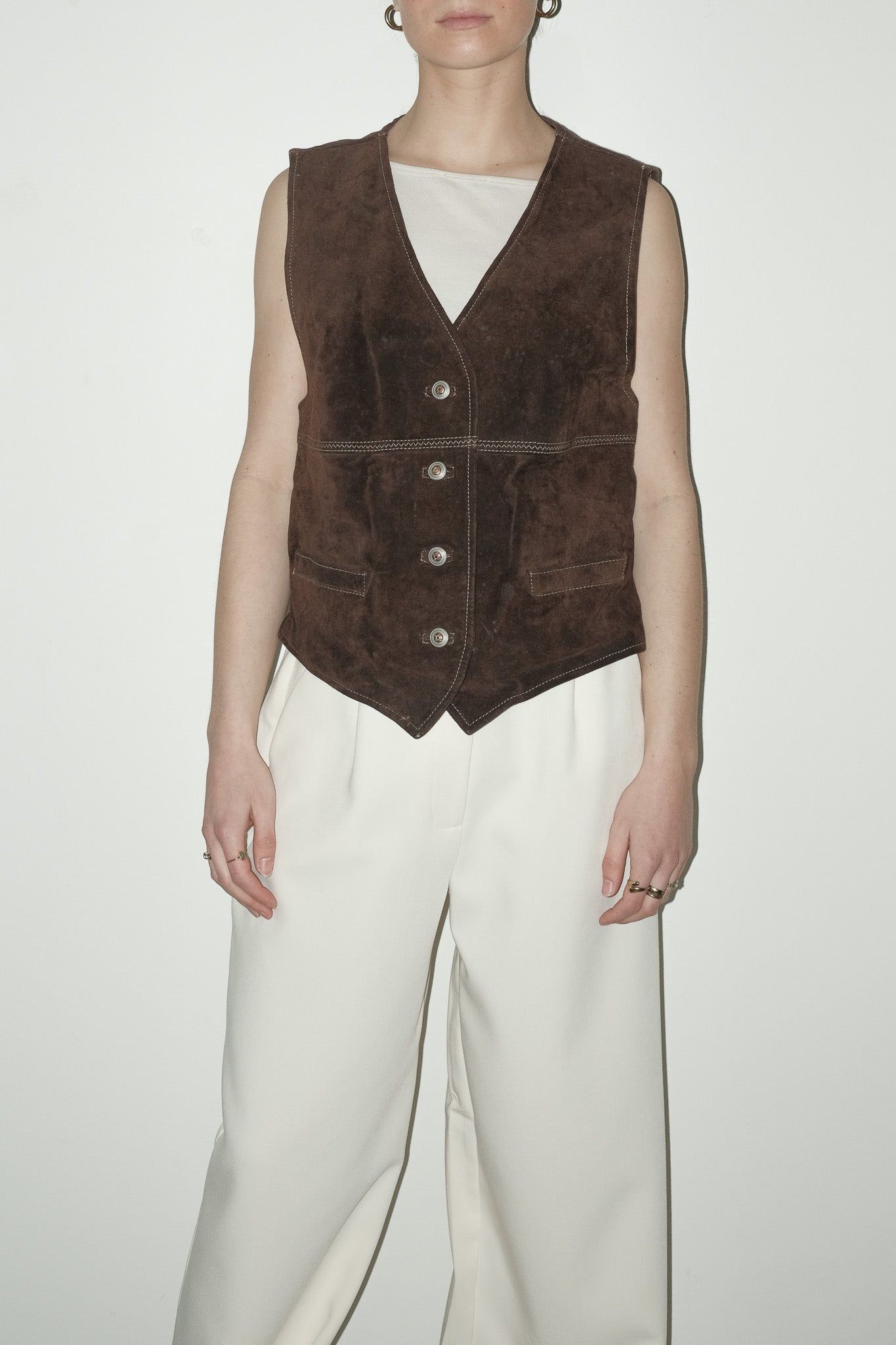 Floria suede gilet - M