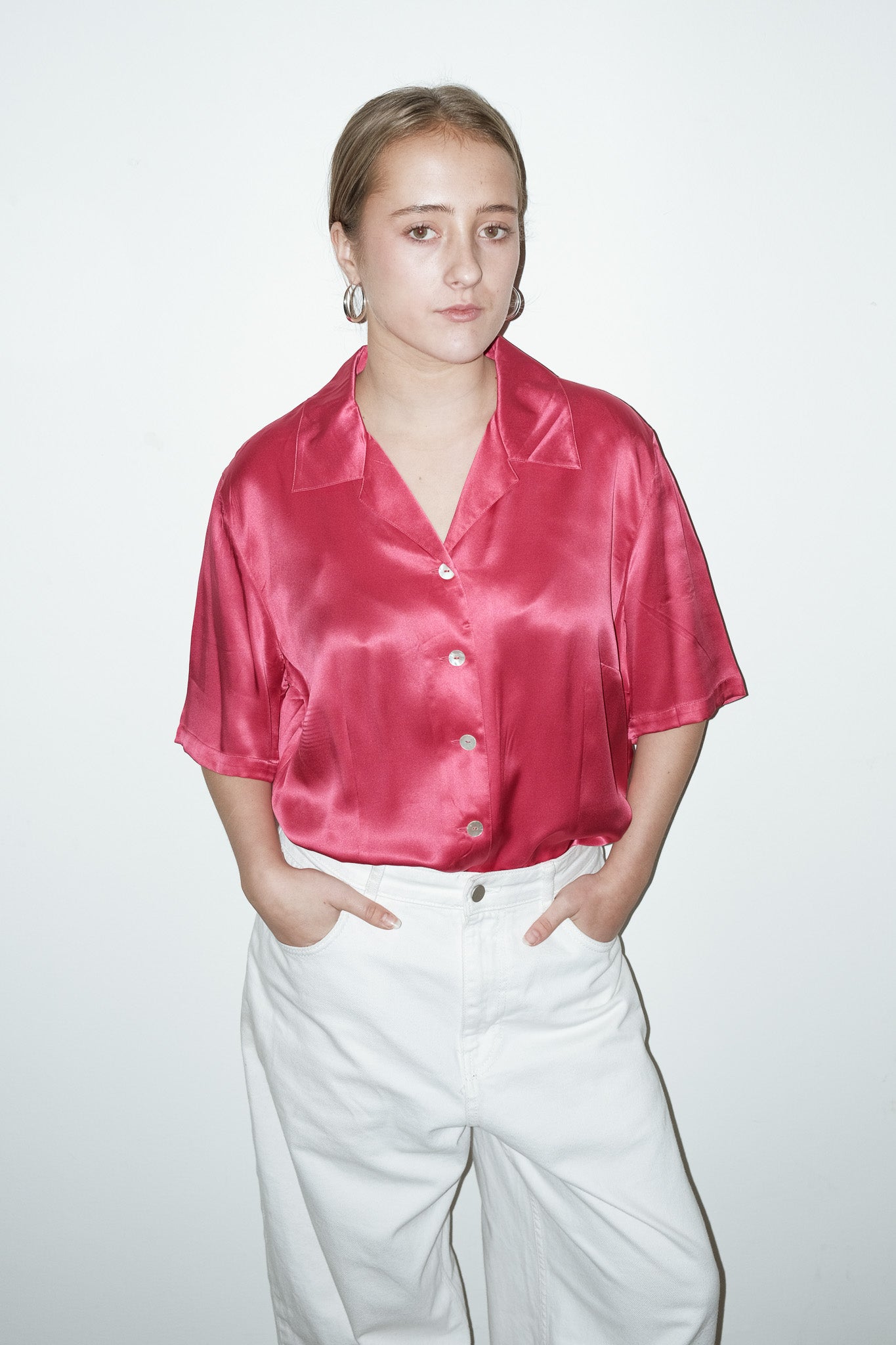 Elu satijnen blouse - L