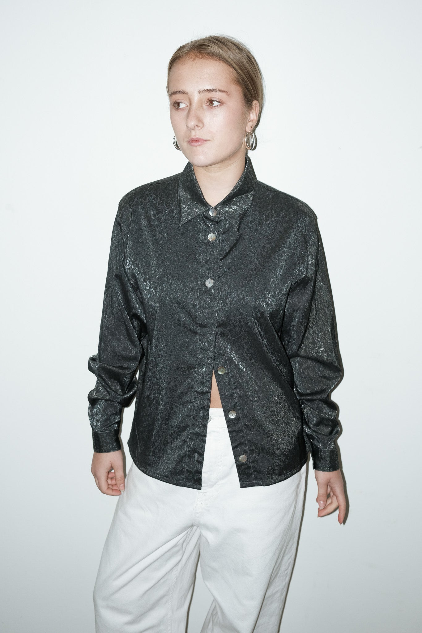 Arin metallic blouse - M