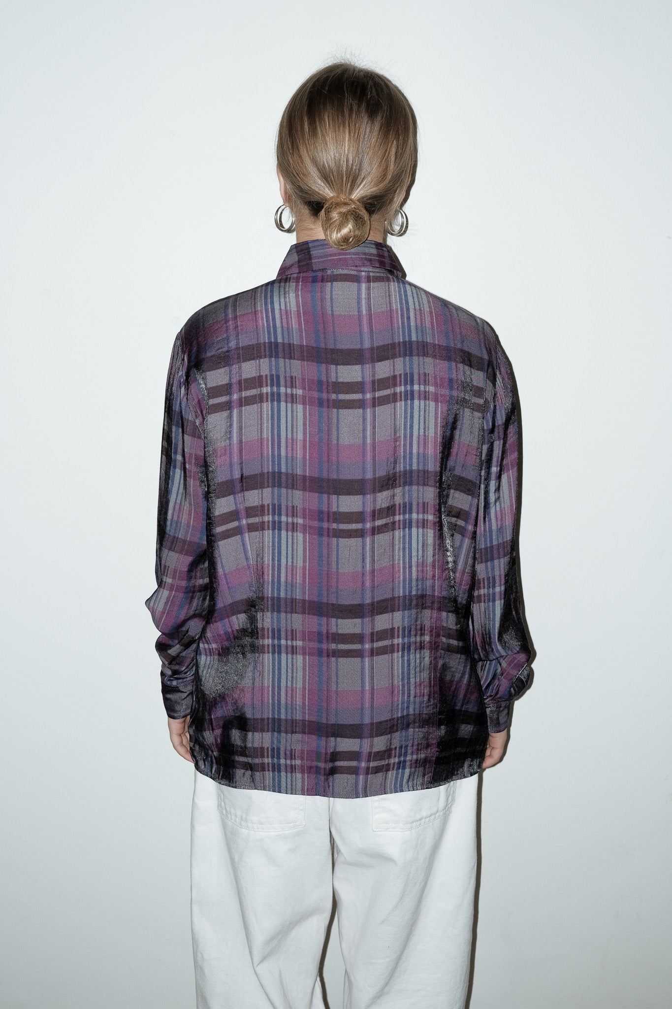 Fin metallic blouse - M