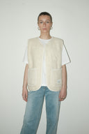 Cléo 100% merino reworked gilet