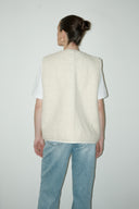Cléo 100% merino reworked gilet