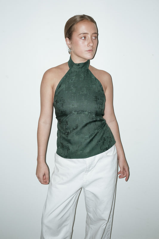 Viridian reworked halter top - one size