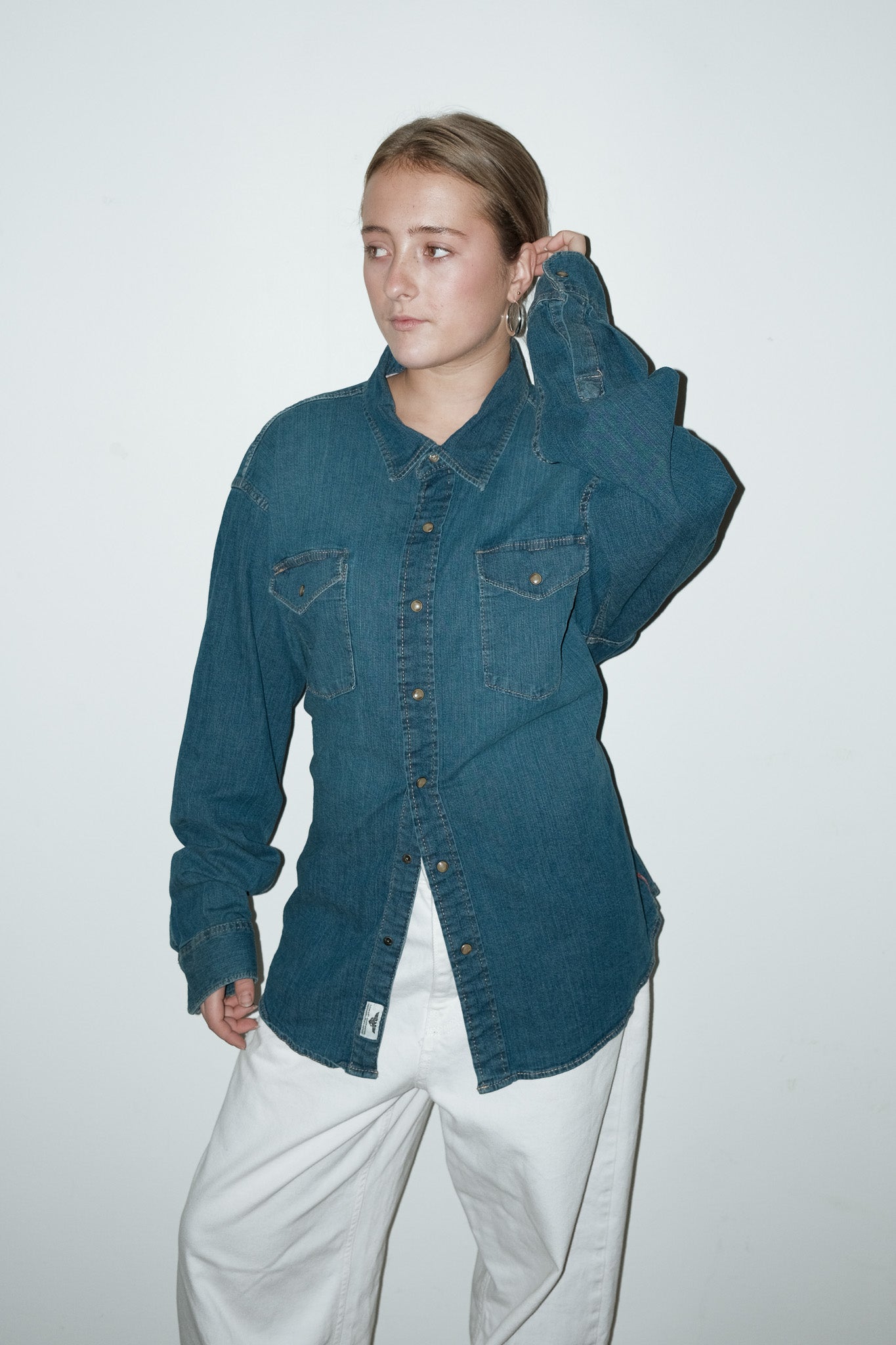 Rosa reworked denim shirt - M