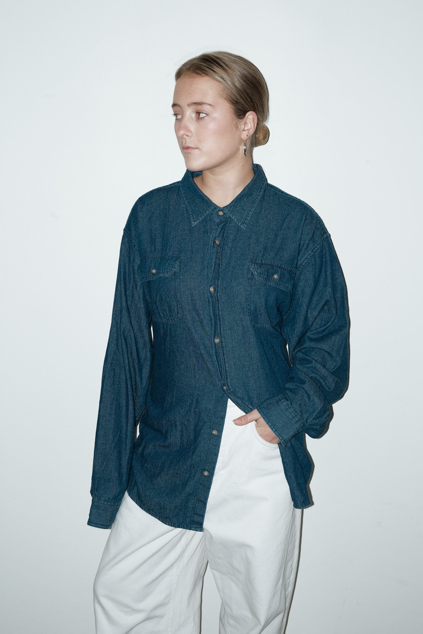 Nala reworked denim shirt - L