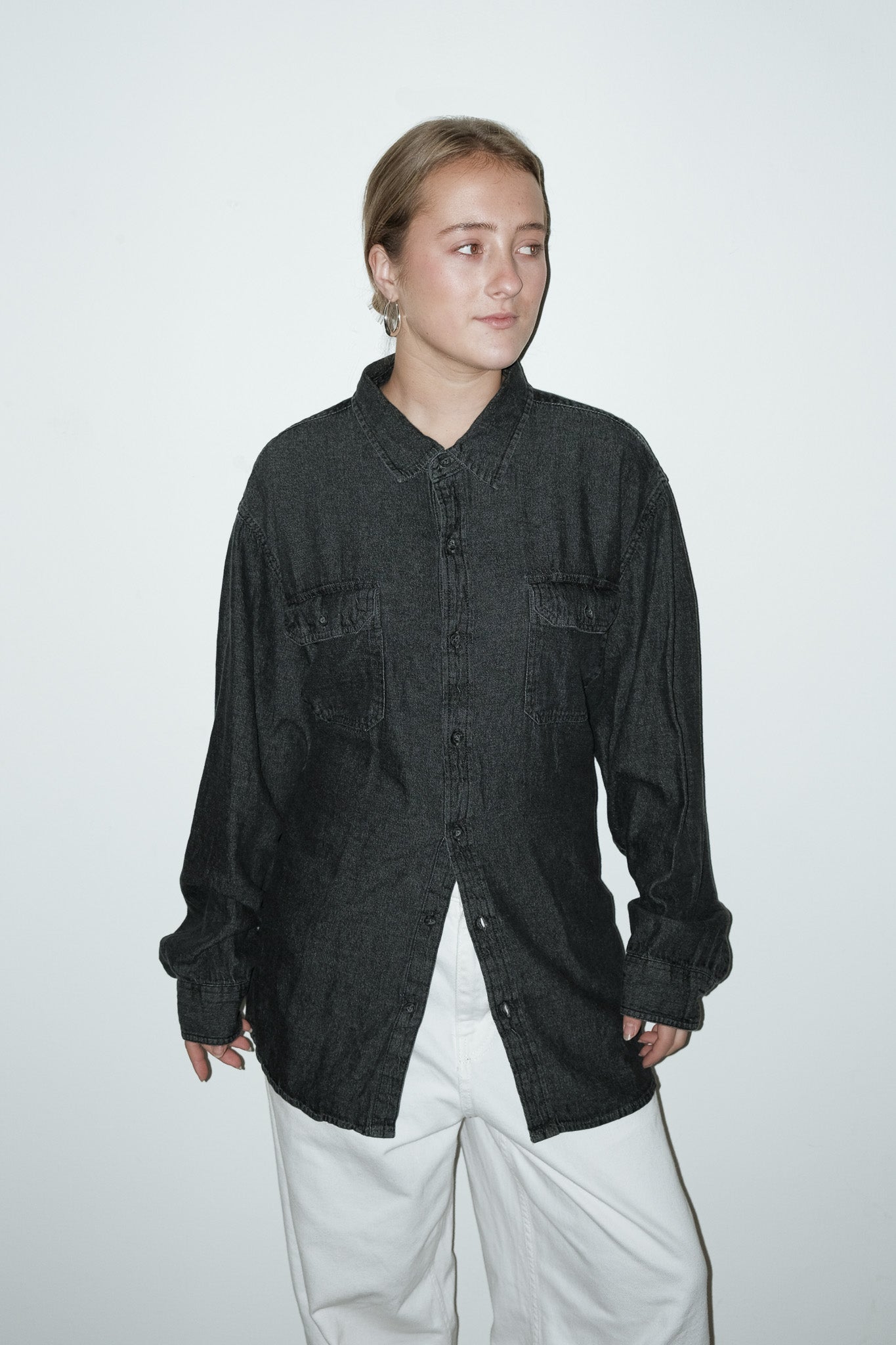 Lelah reworked denim shirt - M