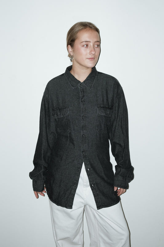 Lelah reworked denim shirt - M