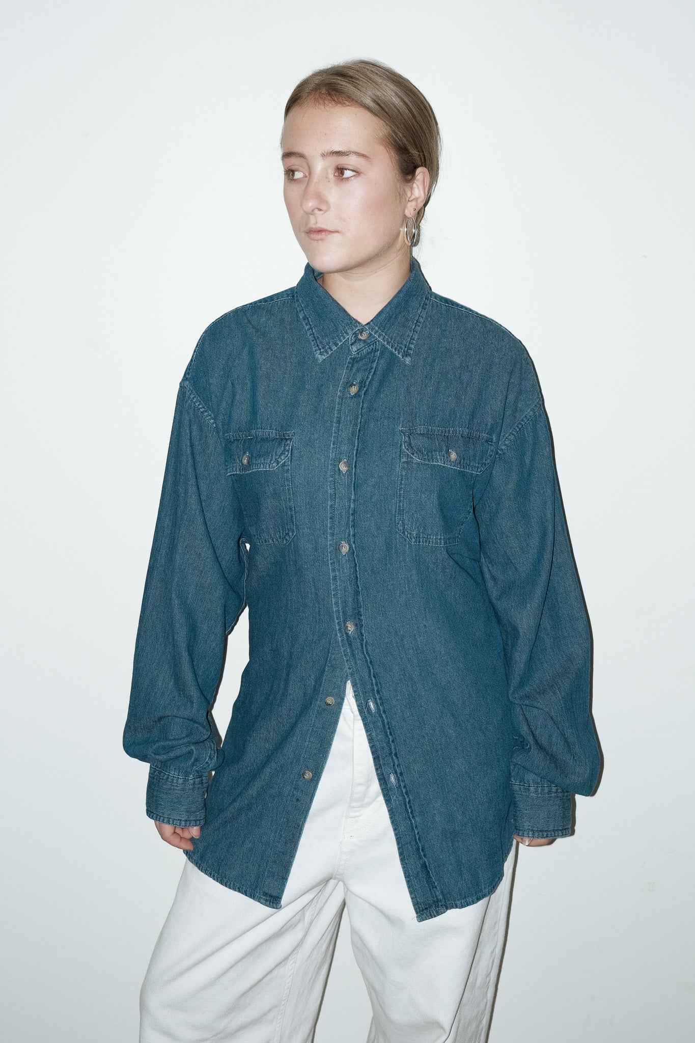Remy reworked denim shirt - L
