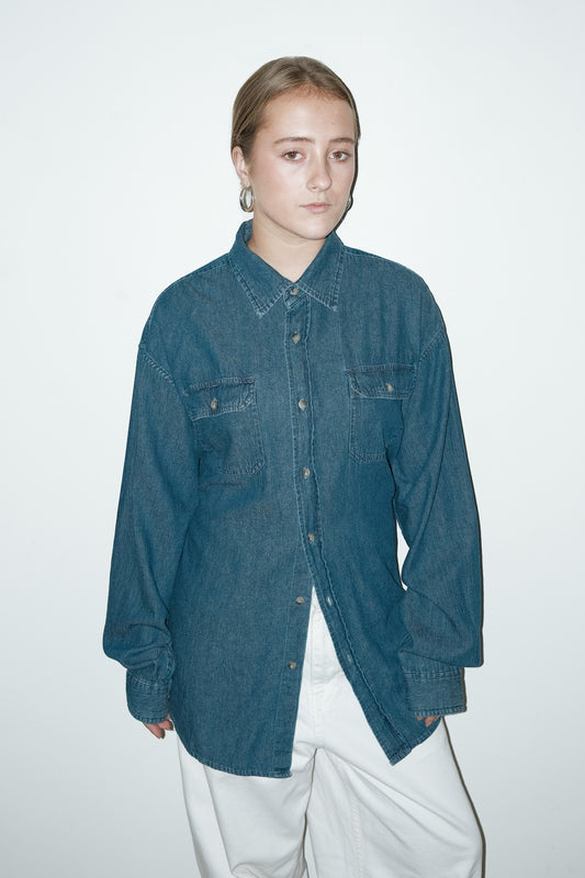 Remy reworked denim shirt - L