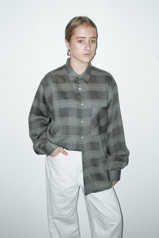 Flora geweven overhemd - L