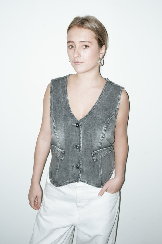 Juna denim gilet - L