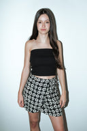 Filine geprinte wikkelrok - S
