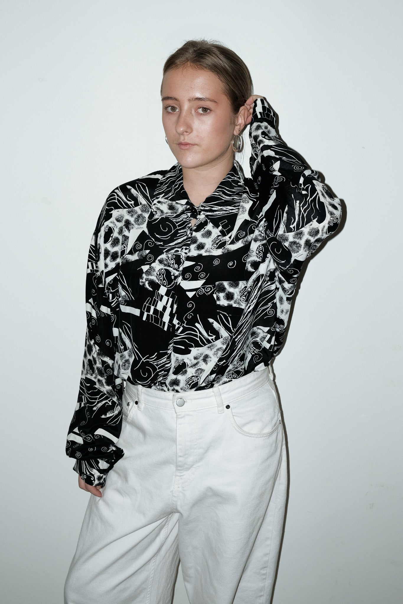 Ina geprint overhemd - L