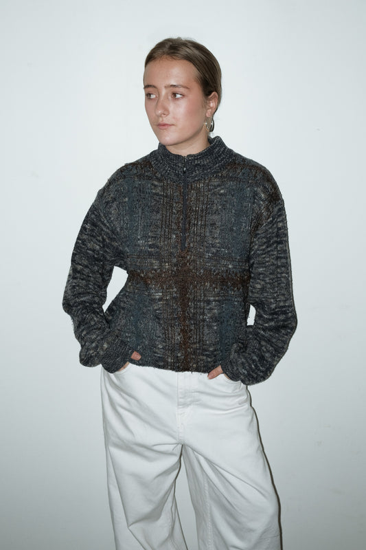 Bonnie zip-up trui - L