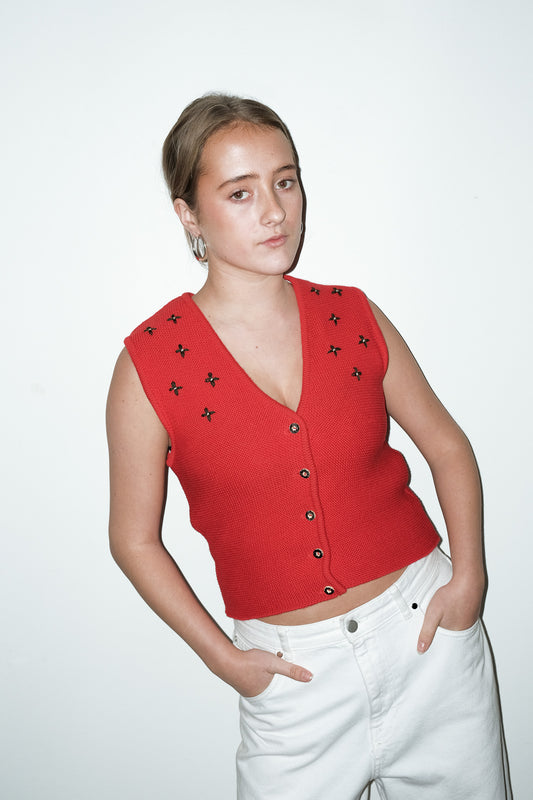 Fien 100% wol top - S