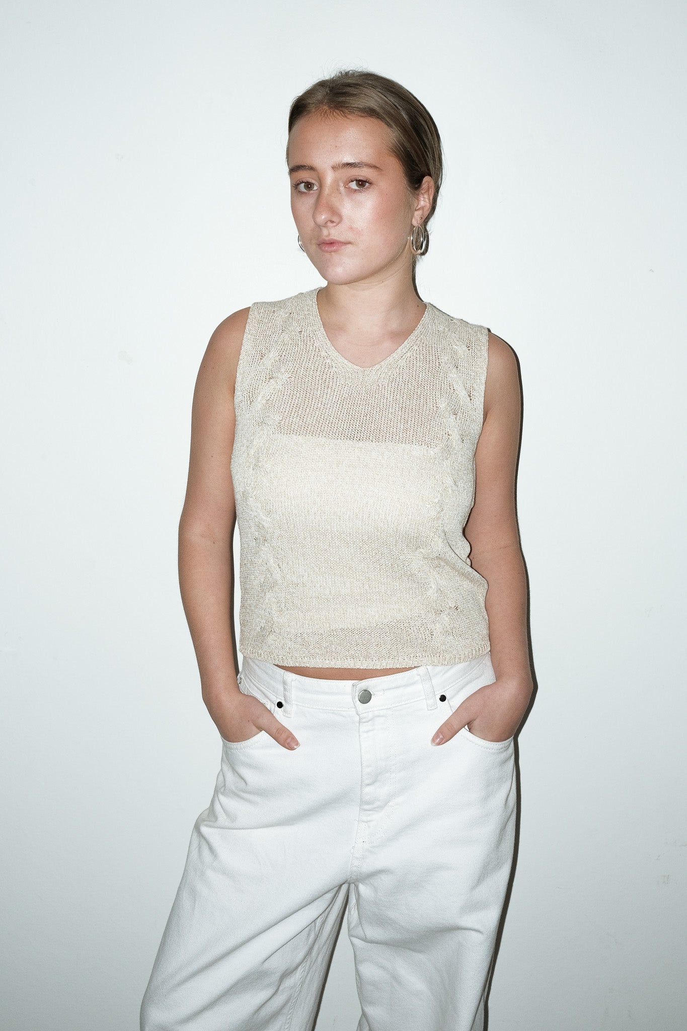 Ava gebreide top - S