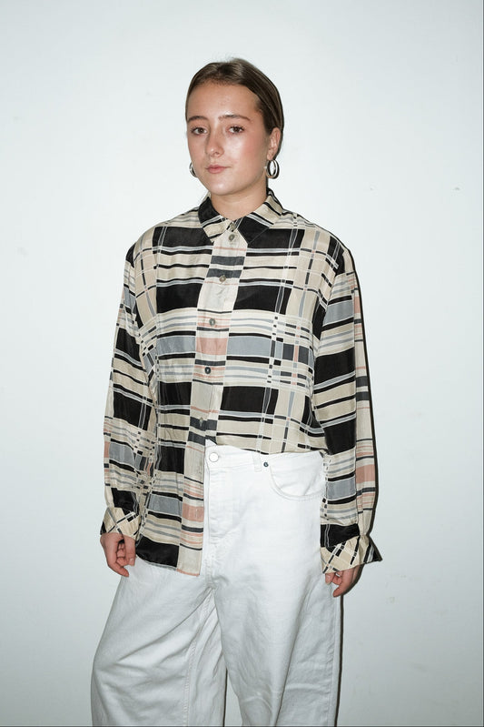 Amé geprinte blouse - M