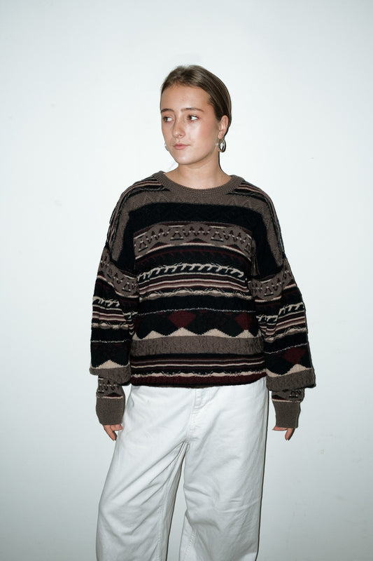 Flora 100% wol trui - L