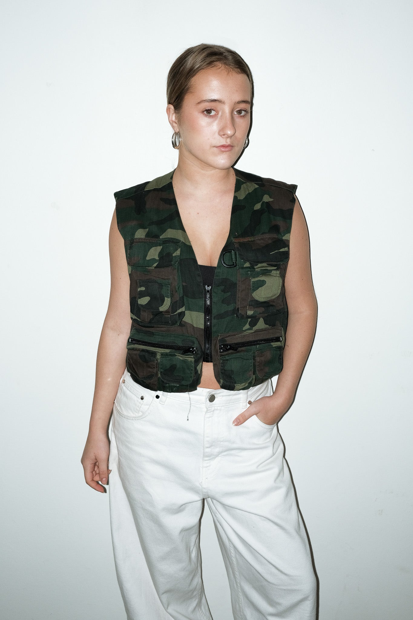 Ann geprint gilet - S