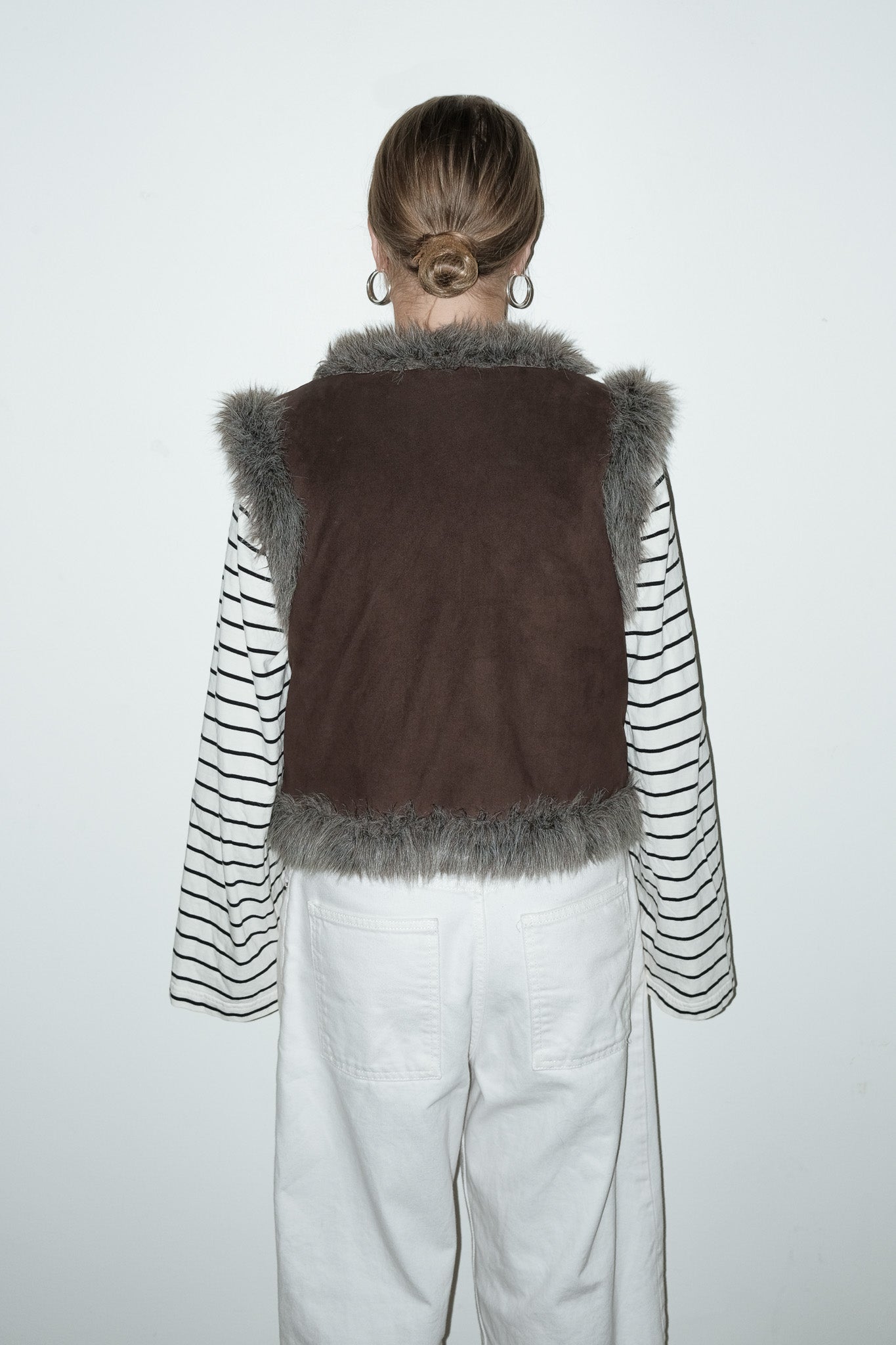 Lize faux fur gilet - S