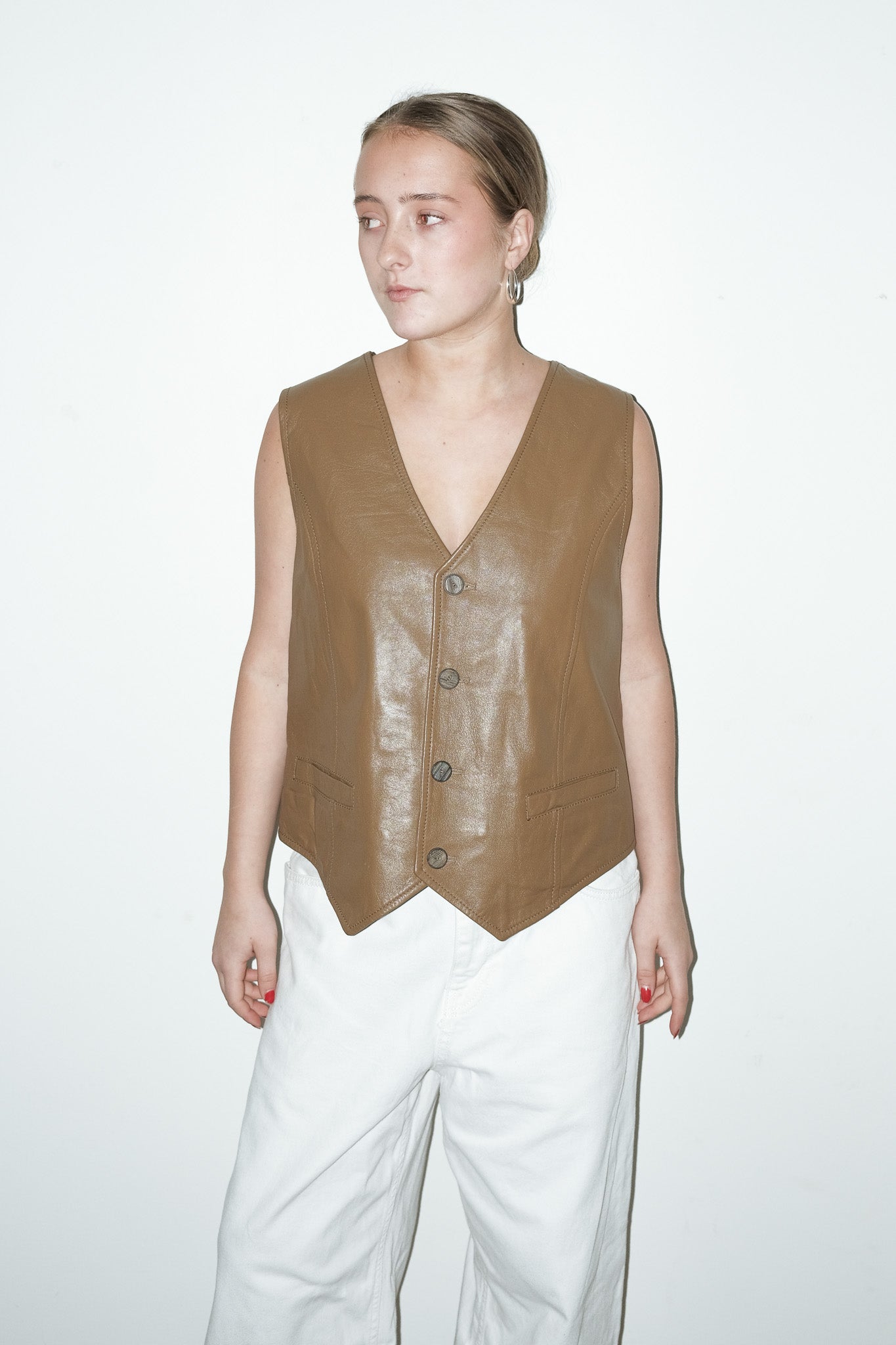 Boa 100% leer gilet - L