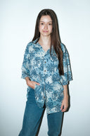 Jane geprinte blouse - L