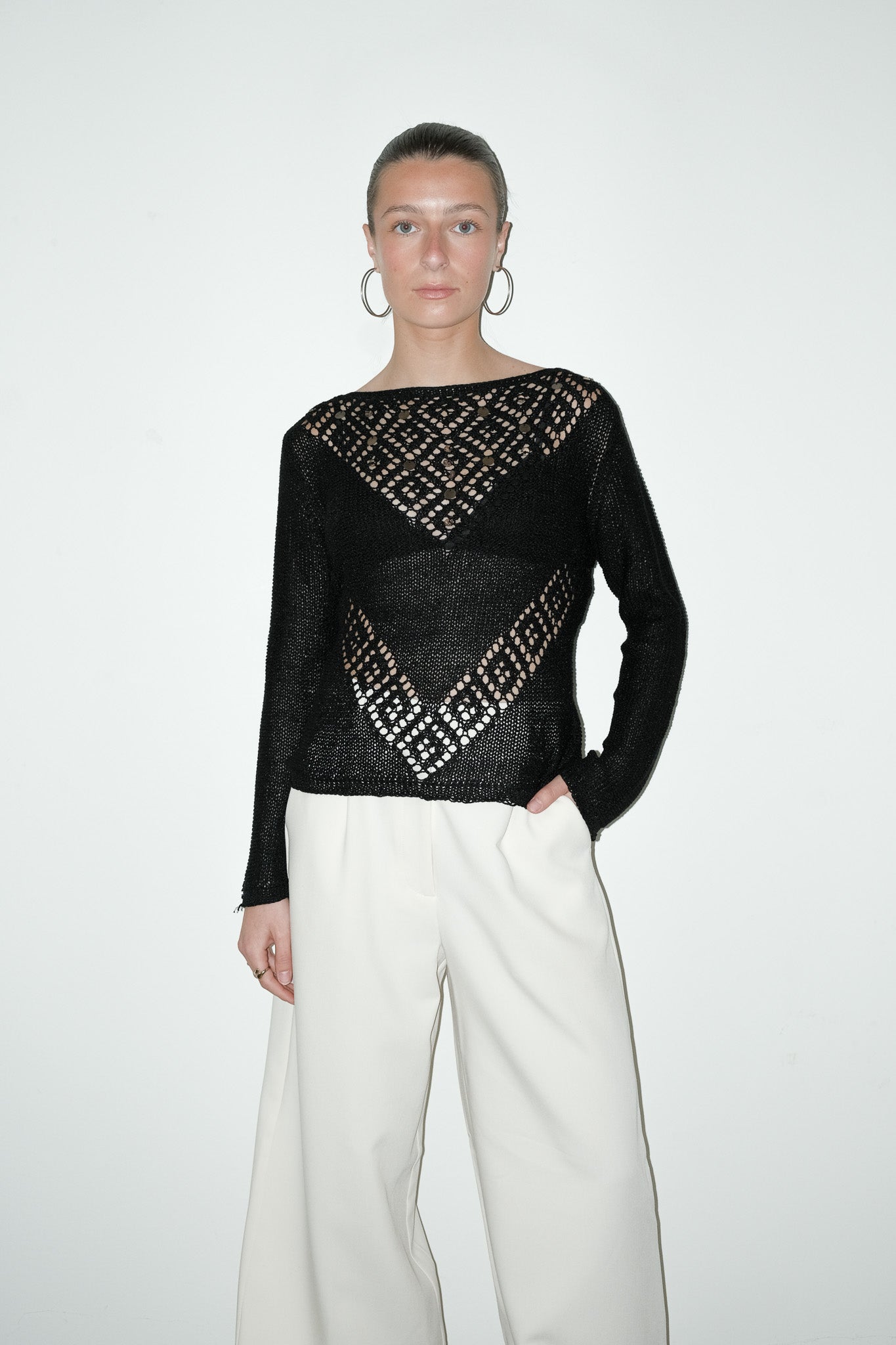Maia gebreide top - M