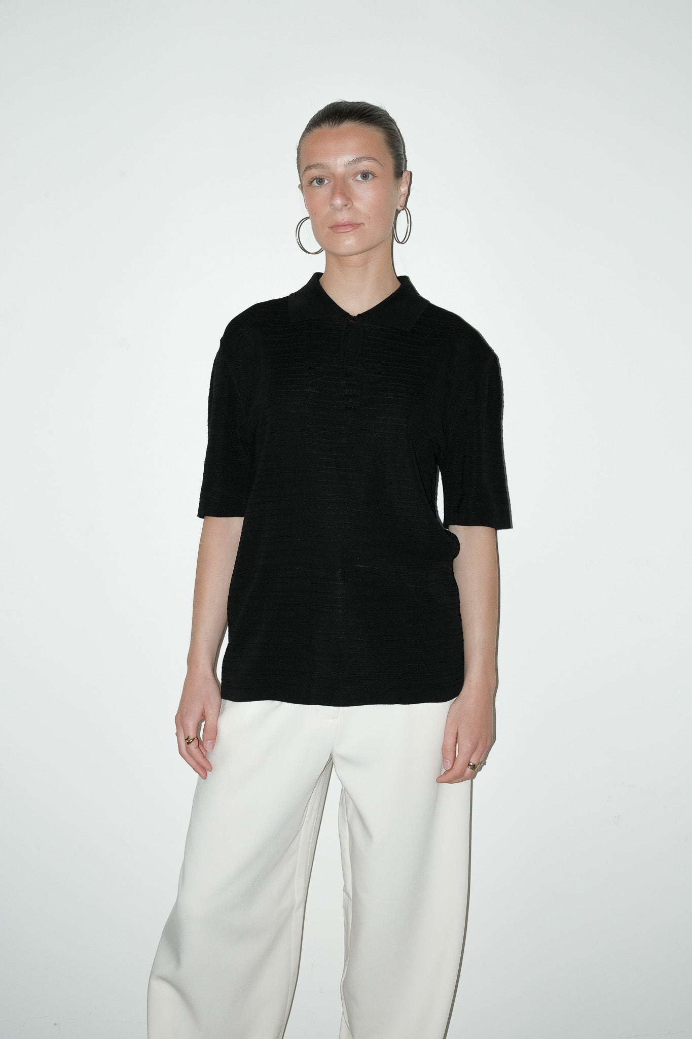 Elle gebreide polo - M