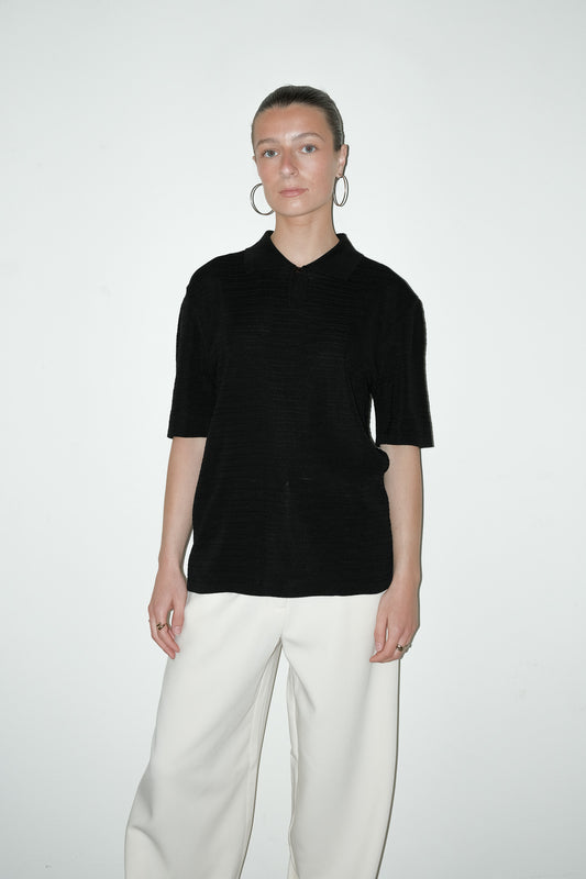 Elle gebreide polo - M