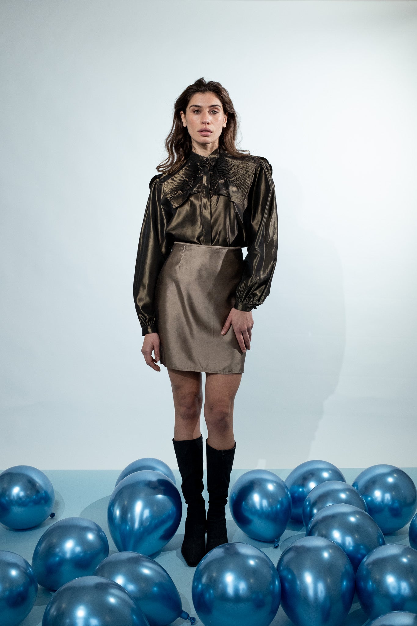 Clarence metallic blouse - M