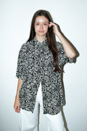 Trinn geprinte blouse - M