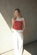 The reworked corset - red bow